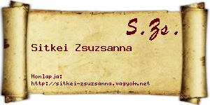 Sitkei Zsuzsanna névjegykártya