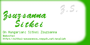 zsuzsanna sitkei business card